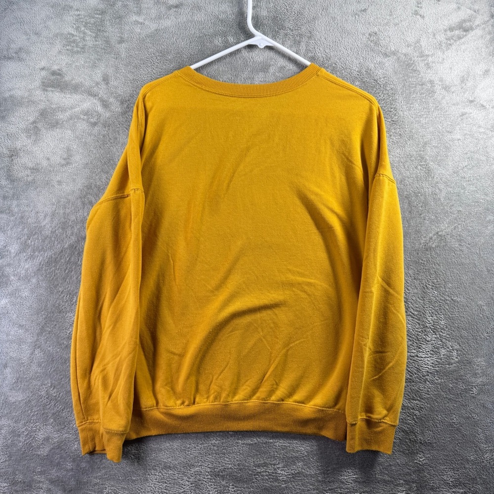 Disney Winnie The Pooh Sweatshirt Womens Medium Yellow Crew Neck Pullover - Picture 5 of 10